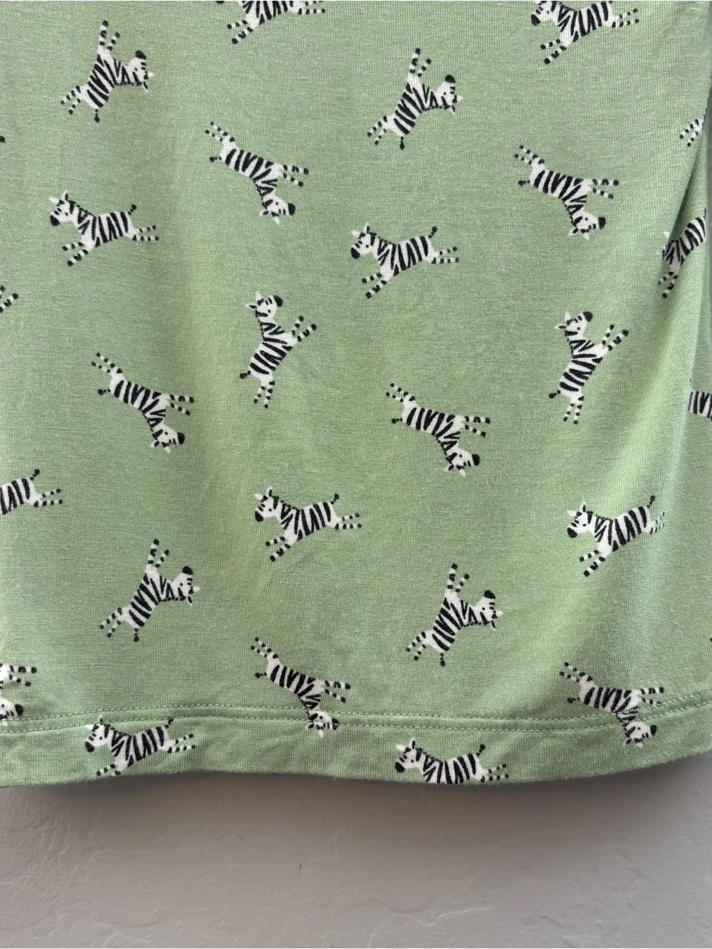 Little Me green zebra print two piece bamboo pajama set size 3t